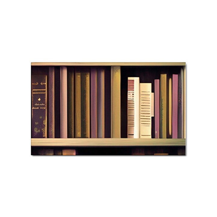 Books Bookshelves Office Fantasy Background Artwork Book Cover Apothecary Book Nook Literature Libra Sticker (Rectangular)