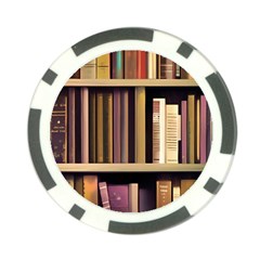 Books Bookshelves Office Fantasy Background Artwork Book Cover Apothecary Book Nook Literature Libra Poker Chip Card Guard by Posterlux