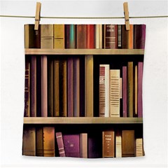 Books Bookshelves Office Fantasy Background Artwork Book Cover Apothecary Book Nook Literature Libra Face Towel by Posterlux