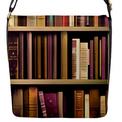 Books Bookshelves Office Fantasy Background Artwork Book Cover Apothecary Book Nook Literature Libra Flap Closure Messenger Bag (s) by Posterlux