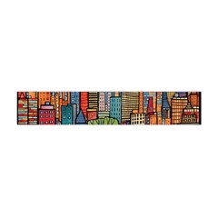 City New York Nyc Skyscraper Skyline Downtown Night Business Urban Travel Landmark Building Architec Premium Plush Fleece Scarf (mini) by Posterlux