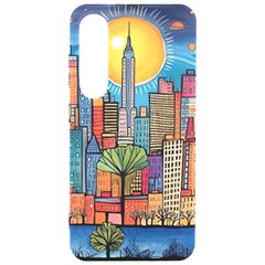 City New York Nyc Skyscraper Skyline Downtown Night Business Urban Travel Landmark Building Architec Samsung Galaxy S24 6 2 Inch Black Tpu Uv Case by Posterlux