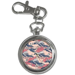 Waves Ocean Sea Water Pattern Rough Seas Digital Art Nature Nautical Key Chain Watches by Bedest