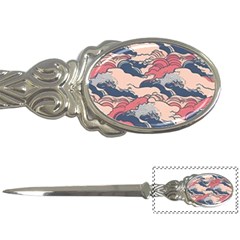 Waves Ocean Sea Water Pattern Rough Seas Digital Art Nature Nautical Letter Opener by Bedest