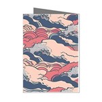 Waves Ocean Sea Water Pattern Rough Seas Digital Art Nature Nautical Mini Greeting Cards (Pkg of 8) Left