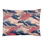 Waves Ocean Sea Water Pattern Rough Seas Digital Art Nature Nautical Pillow Case (Two Sides) Front