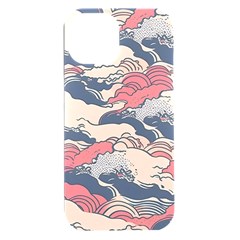 Waves Ocean Sea Water Pattern Rough Seas Digital Art Nature Nautical Iphone 15 Plus Black Uv Print Pc Hardshell Case by Bedest