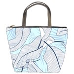 Tropical Flower Seamless Pattern Bucket Bag Front