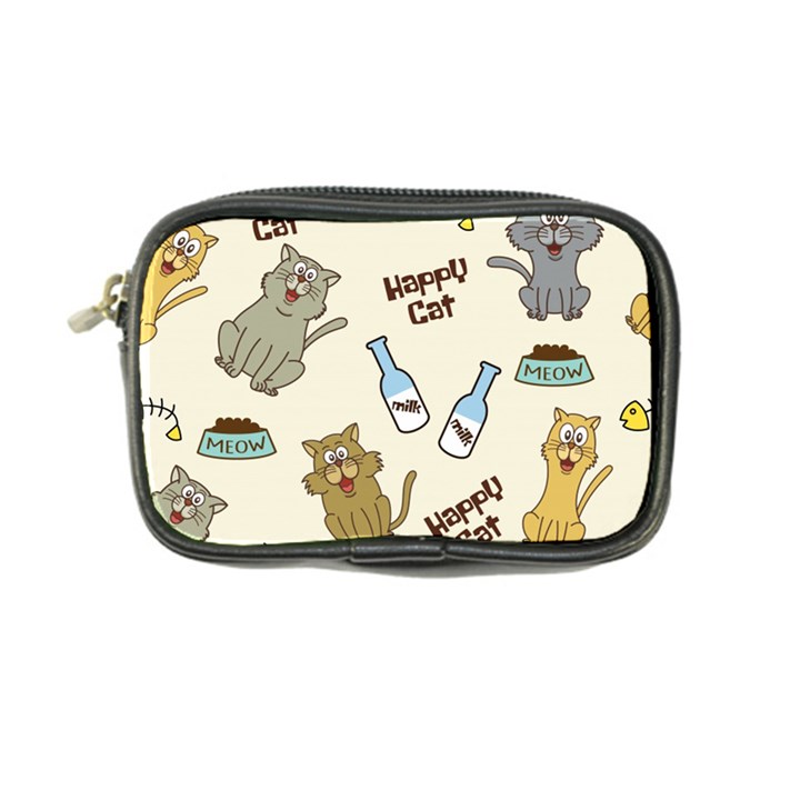 Happy Cats Pattern Background Coin Purse