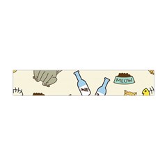 Happy Cats Pattern Background Premium Plush Fleece Scarf (mini) by Grandong