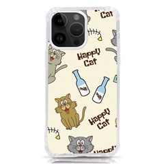 Happy Cats Pattern Background Iphone 14 Pro Max Tpu Uv Print Case by Grandong