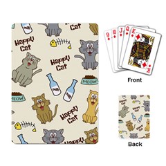 Happy Cats Pattern Background Playing Cards Single Design (rectangle) by Grandong