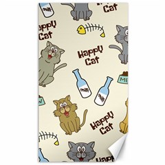 Happy Cats Pattern Background Canvas 40  X 72  by Grandong