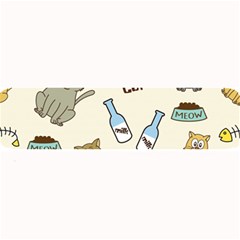 Happy Cats Pattern Background Large Bar Mat by Grandong