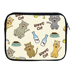 Happy Cats Pattern Background Apple Ipad 2/3/4 Zipper Cases by Grandong