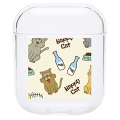 Happy Cats Pattern Background Hard Pc Airpods 1/2 Case