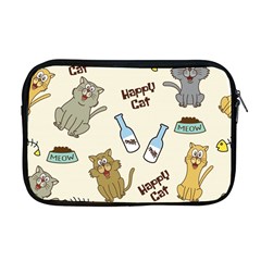 Happy Cats Pattern Background Apple Macbook Pro 17  Zipper Case by Grandong