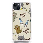 Happy Cats Pattern Background iPhone 14 Plus TPU UV Print Case Front