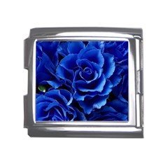 Blue Roses Flowers Plant Romance Blossom Bloom Nature Flora Petals Mega Link Italian Charm (18mm) by Proyonanggan