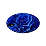 Blue Roses Flowers Plant Romance Blossom Bloom Nature Flora Petals Sticker (Oval) Front