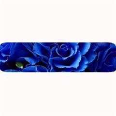 Blue Roses Flowers Plant Romance Blossom Bloom Nature Flora Petals Large Bar Mat by Proyonanggan