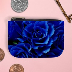 Blue Roses Flowers Plant Romance Blossom Bloom Nature Flora Petals Mini Coin Purse by Proyonanggan