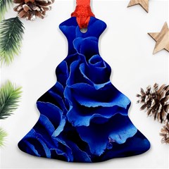 Blue Roses Flowers Plant Romance Blossom Bloom Nature Flora Petals Christmas Tree Ornament (two Sides) by Proyonanggan