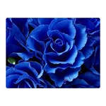 Blue Roses Flowers Plant Romance Blossom Bloom Nature Flora Petals Two Sides Premium Plush Fleece Blanket (Mini) 35 x27  Blanket Back