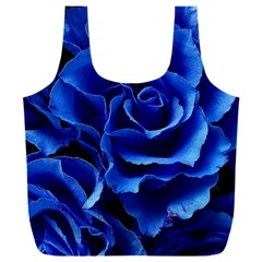 Blue Roses Flowers Plant Romance Blossom Bloom Nature Flora Petals Full Print Recycle Bag (xxl) by Proyonanggan