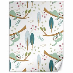 Pattern Sloth Woodland Canvas 18  X 24  by Hannah976