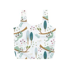 Pattern Sloth Woodland Full Print Recycle Bag (s) by Hannah976