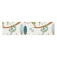 Pattern Sloth Woodland Banner And Sign 4  X 1  by Hannah976