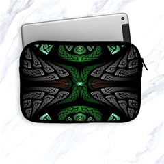 Fractal Green Black 3d Art Floral Pattern Apple Ipad Mini Zipper Cases by Cemarart