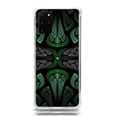 Fractal Green Black 3d Art Floral Pattern Samsung Galaxy S20 Plus 6 7 Inch Tpu Uv Case by Cemarart