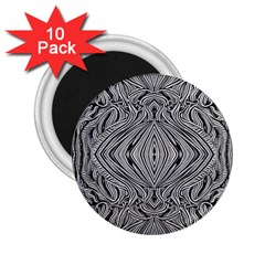 Black And White Pattern 1 2 25  Magnets (10 Pack)  by 2607694