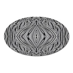 Black And White Pattern 1 Oval Magnet by 2607694