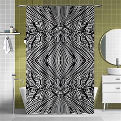 Black And White Pattern 1 Shower Curtain 48  X 72  (small)  by 2607694