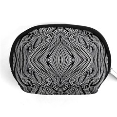 Black And White Pattern 1 Accessory Pouch (medium) by 2607694