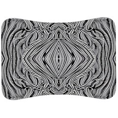 Black And White Pattern 1 Velour Seat Head Rest Cushion by 2607694