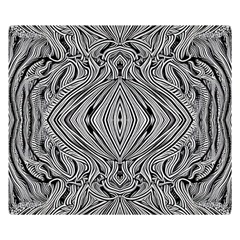 Black And White Pattern 1 Premium Plush Fleece Blanket (small) by 2607694