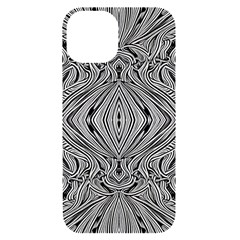 Black And White Pattern 1 Iphone 14 Black Uv Print Case