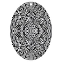 Black And White Pattern 1 Uv Print Acrylic Ornament Oval by 2607694