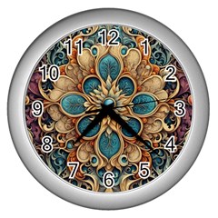 Pattern 1 Wall Clock (silver) by 2607694