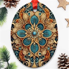 Pattern 1 Oval Ornament (two Sides) by 2607694