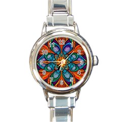 Pattern 2a Pattern 2 Round Italian Charm Watch by 2607694