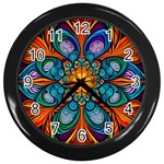 Pattern 2a Pattern 2 Wall Clock (Black) Front