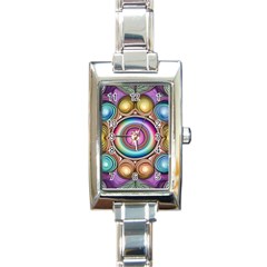 Pattern 3 Rectangle Italian Charm Watch