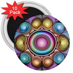 Pattern 3 3  Magnets (10 pack)  Front