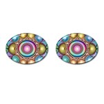 Pattern 3 Cufflinks (Oval) Front(Pair)