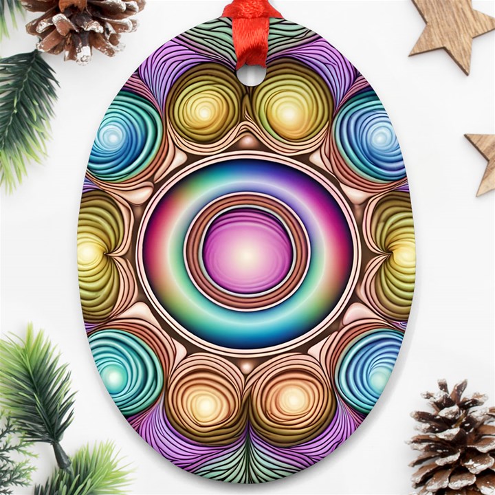 Pattern 3 Oval Ornament (Two Sides)